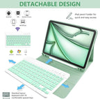 TaIYanG for iPad Air 11 inch M3 & M2 Case with Keyboard 10.9 inch for iPad Air 5 2022/iPad Air 4th Gen Keyboard Case with Pencil Holder, Wireless Keyboard for Air 11" M3/M2 (2025/2024)/iPad Air 5/4