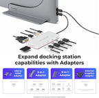 Dock for 13" 15" 16" MacBook Pro - Docking Station - Connect w/Two Thunderbolt 4 USB-C Ports - Mac Docking Station Hub for MacBook Pro 13, 15, 16 (2016-2020, 13" M1 & M2 2022) with Touch Bar