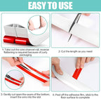 Floor Cord Cover Cavity 0.8"x0.37" Self Adhesive Cord Hider, 3.3FT Low Profile Cable Management, Extension Strip Protector for Wires, Prevent Cable Trips for Offices, Gyms, Exhibitions (White)