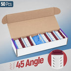 Everest 45° Angled RJ45 Cat5e Keystone Jacks 50-Pack in Red - Slim Profile Female RJ45 Connectors - Cat 5e Keystone Jack - Compatible with 45° Angled Speed Termination Tool - 45Term (B0BL3GS7ZY)