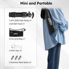 SIRUI Lightweight Mini Tripod, 1.9lbs Aluminum Desktop Table Tripod with Low-Profile Ball Head, Compact Design, 33lbs Load, 16.7" Max Height, for DSLR, Mirrorless Camera, Phone, Vlogging