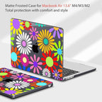 Teryeefi Compatible for MacBook Air 13.6 inch Case A3240 A3113 A2681 (2025 2024-2022 Release), Protective Plastic Hard Shell Cover for MacBook Air M2 M3 M4 13 inch, Abstract Flowers A001