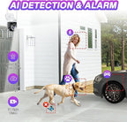 CKK Wireless Security Camera System: 4 Outdoor 5MP PTZ Cameras with 5G/2.4G WiFi,10 CH NVR, 4K Color Night Vision, 2-Way Audio- AI Human Detection,24/7 Surveillance for Total Home Protection (No HDD)