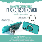 Smartish® MagSafe Suction Mount - WallFlower - 3 in 1 Reversible Magnetic Phone Grip Finger Loop, Suction Mount, Kickstand w/Universal MagSafe Adapter Kit for Apple iPhone - So Jaded