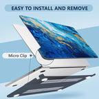 Compatible with MacBook Air 13.6 inch Case, M4 A3240/M3 A3113/M2 A2681 (Released 2025 to 2022), Hard Shell, Keyboard Cover, Screen Protector, Webcam Cover & Type-C Adapter, Oceans