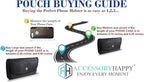 AH Military Grade Nylon Cell Phone Belt Holder for Men Horizontal Pouch Carrying Clip for [iPhone 6 6S 7 8 X XR XS 11 12] iPhone 11 Moto Droid x Holster PRO S8 S9 S7 S20 fits Otterbox or Thick Case