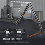 FIFINE Studio Condenser USB Microphone Computer PC Microphone Kit with Adjustable Boom Arm Stand Shock Mount for Instruments Voice Overs Recording Podcasting YouTube Vocal Gaming Streaming-T669
