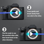 Updated Camera Lens and Sensor Cleaning Kit for Full Frame DSLR - 10x Swabs, Cleaner, and Essentials for Canon, Nikon, Sony
