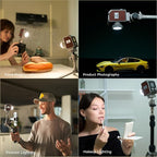 Harlowe Micro 8 Spectra Portable Led Light for Camera 8W RGBCW 1700K-10000K CRI/TLCI 96+ Small Camera Lighting Kit Mini Cube Fill Light for Photography and Video Recording Master Kit