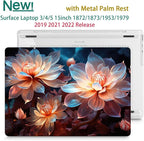 Tuiklol Case for 15 Inch Microsoft Surface Laptop 5/4/3 2022-2020, Model 1979/1953/1872/1873 Hard Shell Cover, Keyboard Cover+Screen Protector+Dust Plugs,Luminescent Flowers