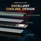 FN960 4TB M.2 2280 PCIe Gen4 x4 NVMe 1.4 Internal Solid State Drive with Heatsink - Speeds up to 5,000MB/s, Dynamic SLC Cache, Compatible PS5 Internal SSD