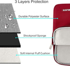 MOSISO Laptop Case 13 inch, 13 inch Laptop Sleeve Compatible with MacBook Air M4 M3 M2 M1 2025-2018 / Pro M2 M1 2025-2016, Polyester Vertical Computer Sleeve Bag with Pocket, Red