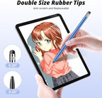 Rubber Tips for Stylus Pens (15 Pair, 0.2'' & 0.28'') Replacement nibs for Touch Screen Pen,Soft,No Scratches,Universal Stylus Ends