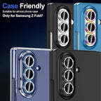for Samsung Galaxy Z Fold 7 Camera Lens Protector, Individual Metal Ring Tempered Glass Lens Cover, [Strong Adsorption] Scratch Resistant Ultra-Thin HD Clear Lens Cover, 1 Set-Colorful Diamond