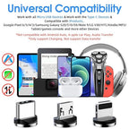 Magnetic Charging Cable, 540° Rotating Magnetic Phone Charger [6-Pack, 3ft/3ft/3ft/6ft/6ft/10ft] 3 in 1 Magnetic Charger Cable Nylon Braided Magnetic USB Cable for iProduct/Micro USB/Type C Device
