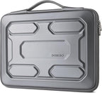 DOMISO 15.6 inch Laptop Sleeve with Handle Shockproof Waterproof EVA Protective Case for 15.6" Yoga 720 IdeaPad 310 320 ThinkPad T570/Legion 5 Gen 6/HP Envy 15/15.6" Notebooks, Silver