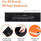 88 Keys Piano Keyboard Dust Cover, Music Dirt Proof Stretchy Electronic Keyboard Cover With Durable Elastic & Cord Lock Must Have Piano Accessories