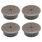 Desk Grommet 2" (50 mm), Desk Hole Cover for Cables Coffee, Cable Grommet ABS Plastic, Desk Hole Grommet for Office and Home Table Cable, Detachable & Flexible Cable Cord Organizer-4 Pcs