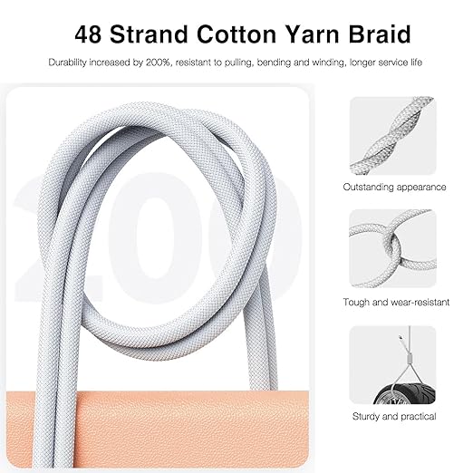 6ft USB A to USB C CarPlay Cable for iPhone 15/16/17, 15 16 17 Pro Max, 15/16 Plus, iPhone 16E,17Air, AirPods 4/AirPods Pro (2nd/3rd Gen),iPad 10th Gen, iPad Pro 12.9/11,Air 5th/4th Car Charging Cable