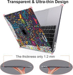 Compatible with MacBook Pro 13 inch Case M2 M1 A2338 2022 2021 2020-2016 A2251 A2289 A2159 A1989 A1706, Pattern Plastic Hard Shell Keyboard Cover Screen Film Webcam Cover, Abundant Formula