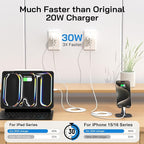 30W USB C i Phone 16 15 Charger Fast Charging,2PACK Wall Charger for iPhone 16 15 Pro Max Charger Cord 6.6FT Fast Type C Charger Block for iPhone 16/16 Pro/15 Plus/15 Pro/15 Pro Max,i Pad Pro/Air/Mini