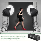 Photography Lighting kit with Backdrops, 8.5x10ft Backdrop Stands, Zyernar LED Bulbs Umbrella Softbox Continuous Lighting, Photo Studio Equipment for Video Shoot