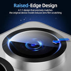 X-it Camera Lens Protector for Samsung S25 Plus, 9H Tempered Glass, Independent Metal Aluminum Edge Original Protection Design, Suitable for Phone Case, Anti-scratch, Anti-reflective, Silver