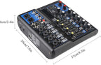 Dj Mixers 8 Channel Audio Mixer Sound Board with Bluetooth, Usb Audio Interface with Sound Card Recording and 48V Phantom Power Sounds Mixer Board with 99 DSP FX Reverb Delay Effect for Streaming