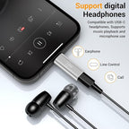 Temdan 2 Pack Lightning to USB C Adapter for iPhone 15/16 Pro/Pro Max/Plus, Support Audio/OTG Adapter, Type C Charger Connector Cable, Silver