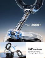 JOYROOM Vacuum Magnetic Phone Holder for Car, Strongest Suction Cup Phone Mount, 360° Adjustable Magsafe Car Mount, Foldable Car Phone Holder for iPhone 16 Pro Max 15 14 13 12 Plus/Android