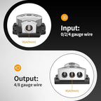 3 Way Power Distribution Block Car Audio Splitter 1 x 0 Gauge in / 3 x 4 Gauge Out Ground Distribution Block Amp for Automotive Car Boat 2 Pack