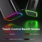 Redragon GS814 Stereo Desktop Speaker, 20W Output, 4 Real Units, BT 5.0/3.5mm AUX, Enhanced Bass, Touch-Control, Dynamic RGB Lighting