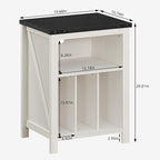 Record Player Stand with Vinyl Record Storage,White Record Player Table Holds up to 160 Albums,Large Wood Turntable Stand Cabinet Dispaly Shelf for Living Room,Bedroom,Office