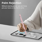 Stylus Pen for iPad 9th&10th - Fast Charge for iPad Pencil Palm Rejection Active Pen Compatible with (2018-2025) Apple iPad 6/7/8/9/10/11(A16), iPad Pro 11"/12.9"/M4, Mini 5/6, Air 3/4/5/M2/M3 (Pink)