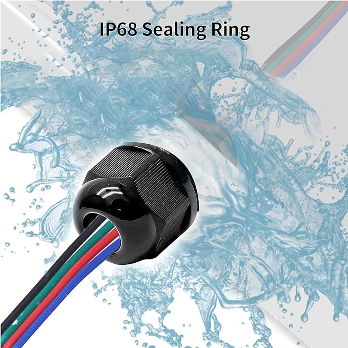 20 Pcs 3/8" NPT Nylon Cable Glands, IP68 Waterproof Adjustable Cord Grip Cable Connector Strain Relief Wire Protectors for 5-9mm Cable Diameter, Black