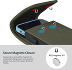 Phone Holster for Belt with Metal Clip and Magnetic Closure Compatible with Galaxy S25/S24/S23/S22/S21/S20 Ultra A16 A26 A35 A36 A55 A56 for Everyday Protection, XL-Green
