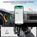 Miracase Phone Holders for Your Car with Metal Hook Clip, Air Vent Cell Phone Stand Car Mount, Universal Automobile Cradle Fit for iPhone Android and All Smartphones, Dark Black