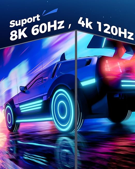 HDMI Cable 20FT Long - 8K HDMI 48Gbps High-Speed HDMI Braided,8K 60Hz 4K120Hz,HDCP 2.2&2.3, HDMI Cord Compatible with TV/PS4 /PS5