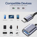 OTG USB-C to USB 3.0 Adapter [2Pack] Thunderbolt 3 Compatible with Apple MacBook Pro/Air iPhone 16 Pro Max/Plus/15 Samsung Galaxy S24/S23/S22/S21