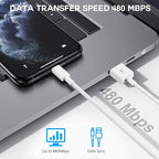 iPhone Charger, [Apple MFi Certified] 2 Pack 10ft iPhone Charger Data Sync Transfer Lightning Cable with Travel USB Wall ChargerBlock Compatible with iPhone13/12/11 Pro/SE/XS/X/XR/8/7/iPad/AirPods
