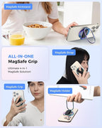 [2025 Upgraded] SUPERONE for MagSafe Phone Grip for MagSafe Kickstand Compatible with Mag Safe Finger Loop, 4-in-1 Phone Ring Holder Strap for iPhone 16/15/14/13/12 Series and Mag Safe Case - Colorful