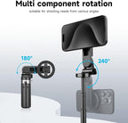 4-in-1 Multifunctional 360° Rotation Magnetic Selfie Stick, Mini Tripod with Detachable Wireless Remote & Portable Selfie Stick Tripod for Photograph, Recording, Travel Vlog，Live Streaming