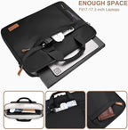 ESTARER Laptop Bag 17-17.3 Inch, Computer Bags for Men Water-resistant Nylon Laptop Case Slim Laptop Sleeve Fits Hp/Dell/Asus/Lenovo/Acer, Black