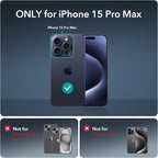ESR 3+1 Pack for iPhone 15 Pro Max Screen Protector, [9H Hardness] [Military Grade Shatterproof] Full Coverage Ultra-tough Tempered Glass Film, Easy Installation Frame, 1 Set of Camera Lens Protector