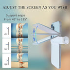 Mirror Effect Lens - Capture Stunning Reflections Instantly, Smartphone Camera Mirror Reflection Clip Kit, Adjustable Angle Mobile Phone Camera Mirror Clip for Outdoor Travel Photography (Black)