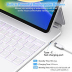 Keyboard Case for iPad Air 13 (M3 2025 / M2 2024) and iPad Pro 12.9 inch 6th / 5th / 4th / 3rd Generation – Magic-Style Magnetic Keyboard Case with Multi-Touch Trackpad – Floating Cantilever Stand