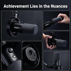 MAONO Dynamic Microphone-XLR USB Podcast Recording Mic: for Vocal Recording, Content Creation, Home Studio, Voiceover, with 192kHz/24bit, Noise Reduction, Mic Gain, Monitoring, Mute (PD300X)