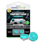 KontrolFreek Lotus for Xbox One and Xbox Series X Controller | Performance Thumbsticks | 2 Mid-Rise Concave | Teal/Clear