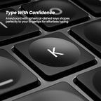Nulea RT05 Wireless Ergonomic Keyboard, Split Keyboard with Wrist Rest, USB-C Charging, 7-Color Backlight, Natural Typing, Bluetooth and USB Connectivity, Compatible with Windows,Mac