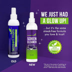 Screen Cleaner Spray and 4 Microfiber Cloths Bundle 8oz & 2oz, by Screen Mom, Eyeglasses or Monitor Screen Cleaner Spray and Wipe, Electronic Cleaner Spray, Car Screen Cleaning Kit